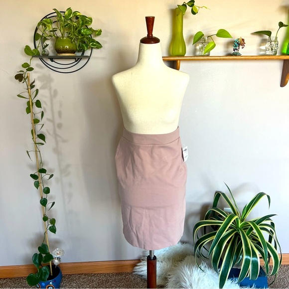 NWT Charlotte Russe Tan Khaki Cream Colored Stretchy Pencil Skirt - Picture 6 of 8